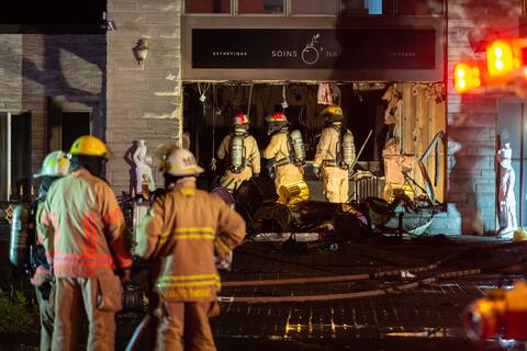 The O'Naturel Care business caught fire around 1am on Wednesday.