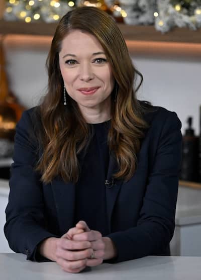 Valérie Tétreault durante sua passagem pela emissão «Salut Bonjour», em 5 de dezembro.