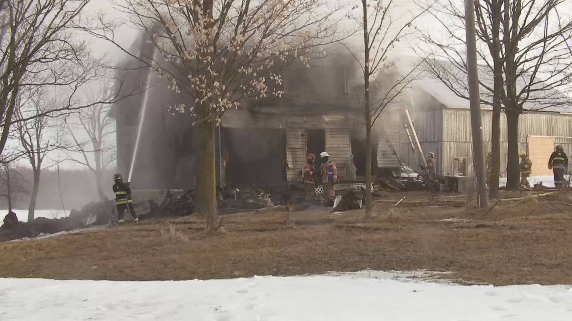 Incendie d&rsquo;une r&eacute;sidence en Beauce: un homme manque &agrave; l&rsquo;appel