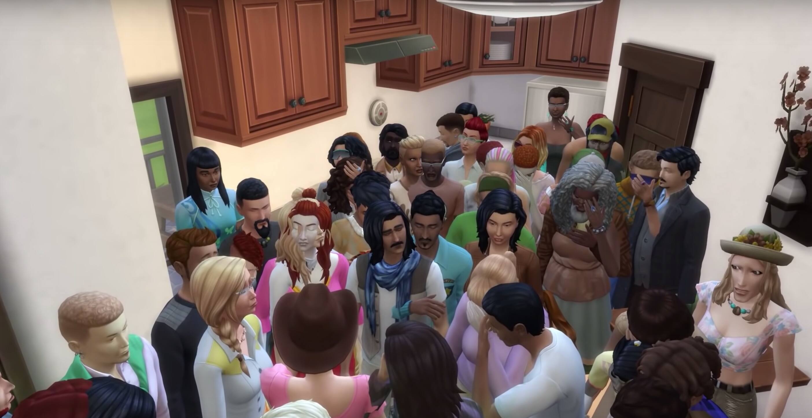 Wallpaper 100 Sims Dans Une Toute Petite Maison C Est Vraiment Le Bordel Desktop Wallpaper