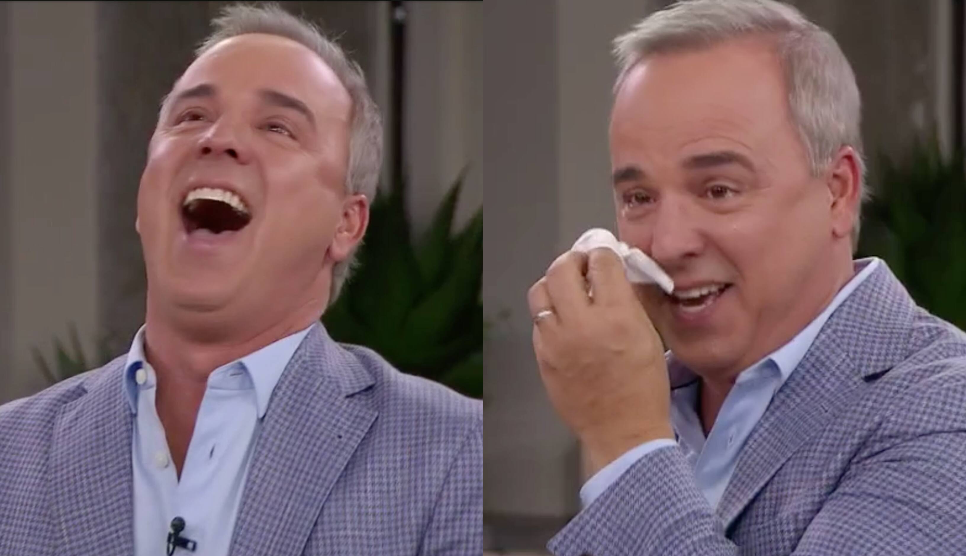 Gino Chouinard pris d’un fou rire incontrôlable