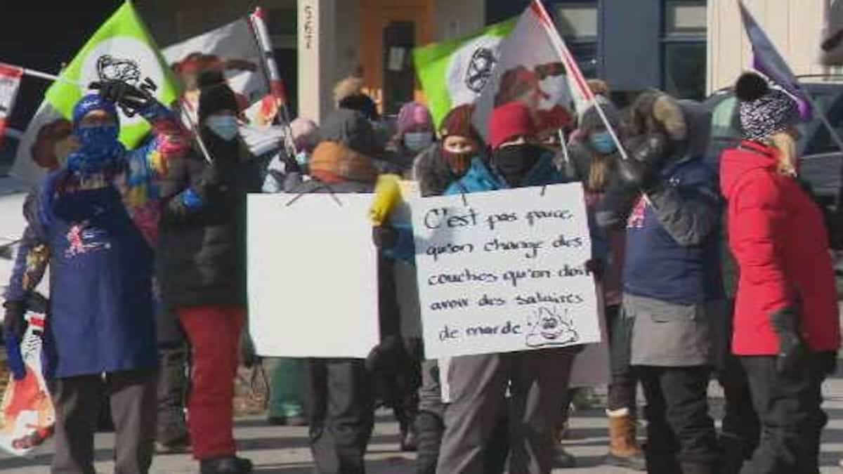 Grève des CPE : les éducatrices de l’Estrie réclament des augmentations pour leurs collègues