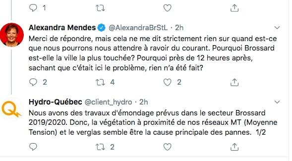 Panne De Courant Une Deputee Federale Furieuse Contre Hydro Quebec Jdm