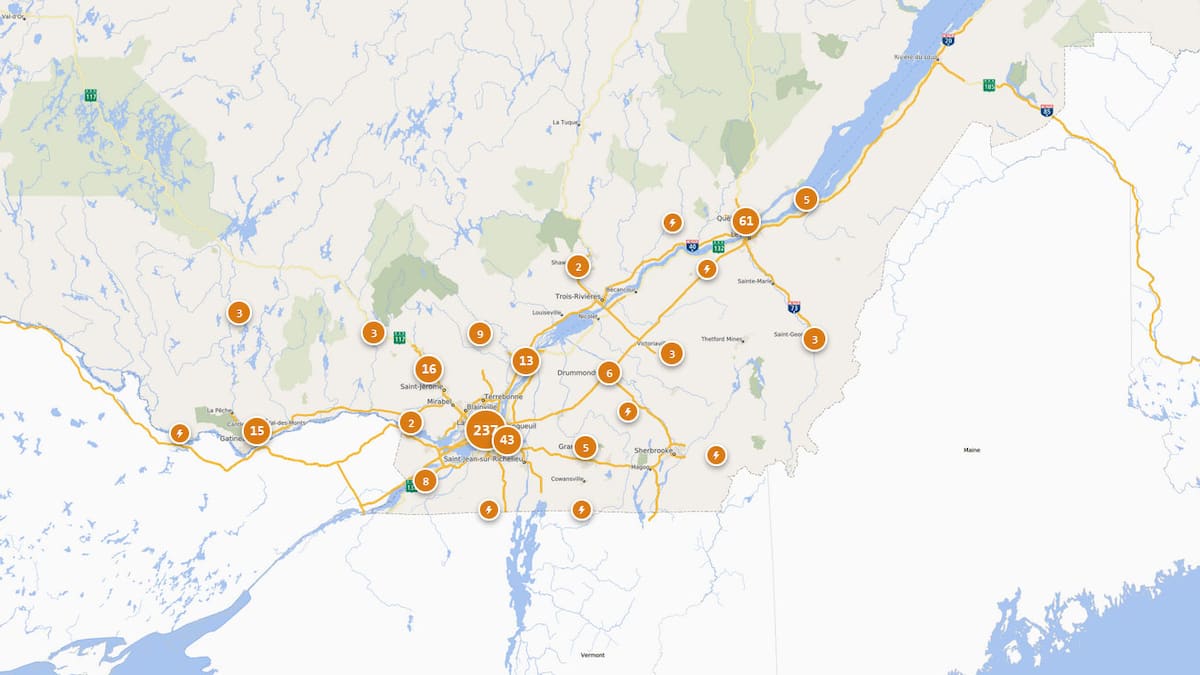 Hydro Quebec Problems Map Hydro-Québec: une méga-panne a privé près de 500 000 clients d ...