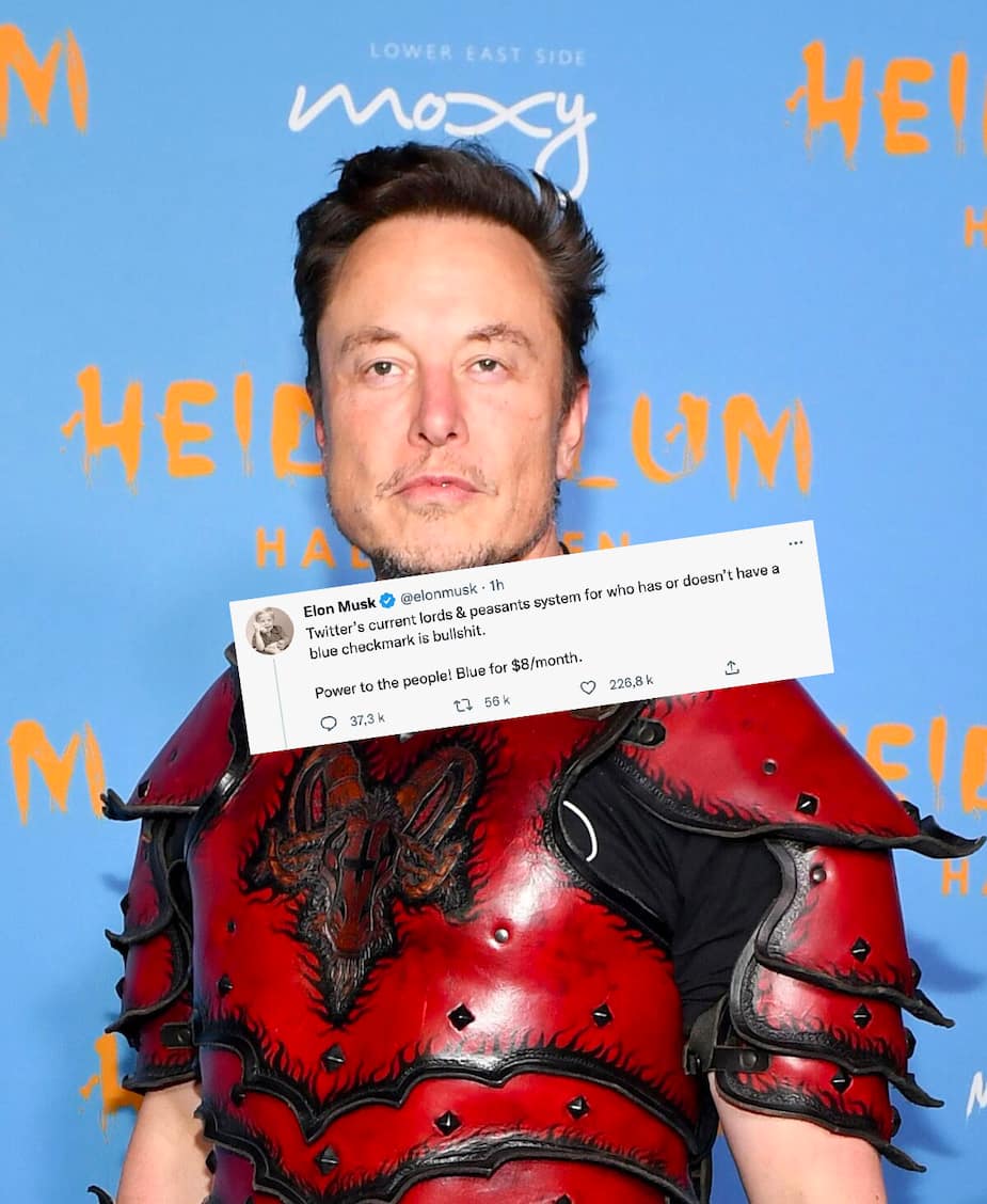Image principale de l'article Musk annonce un abonnement mensuel à 8$
