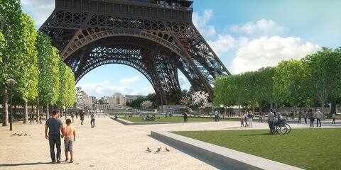 Paris abandons controversial structures at the foot of the Eiffel Tower