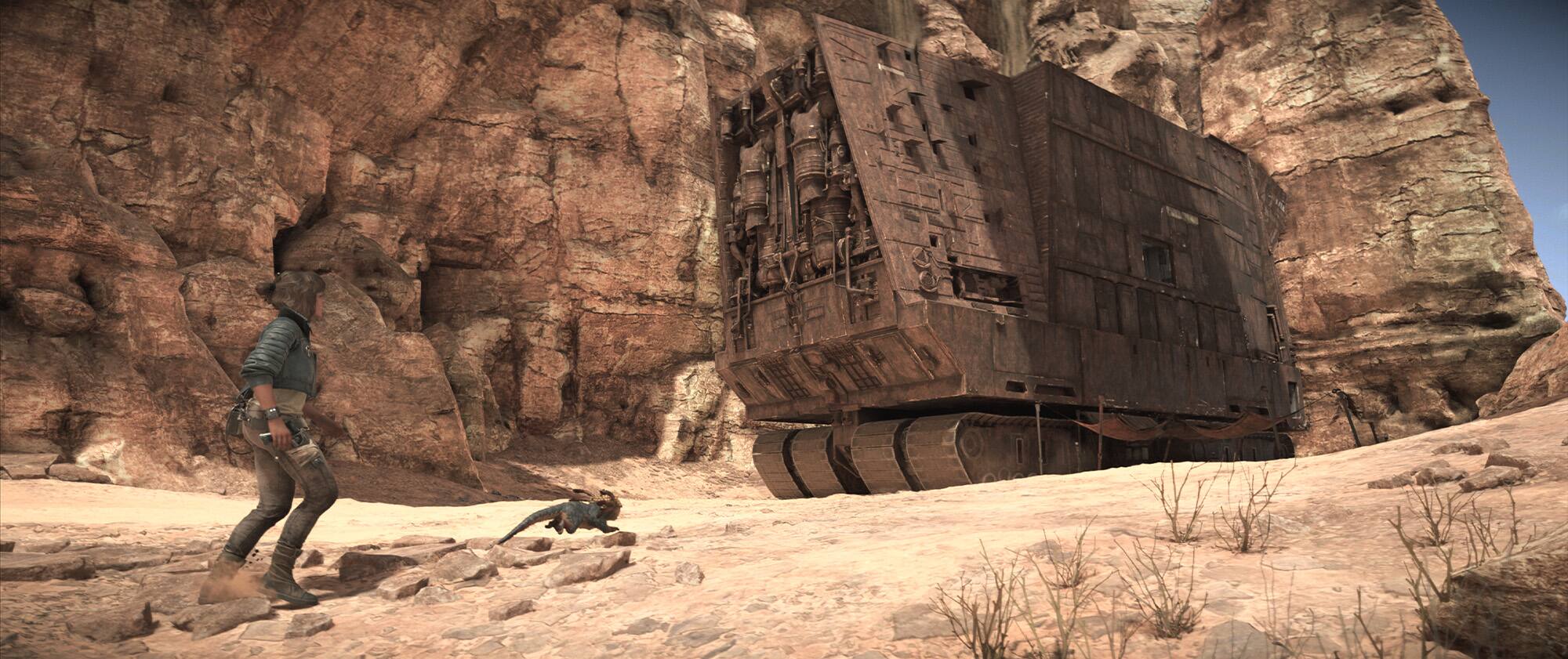 Star Wars Outlaws permet de revisiter des lieux célèbres, comme la planète Tatooine.