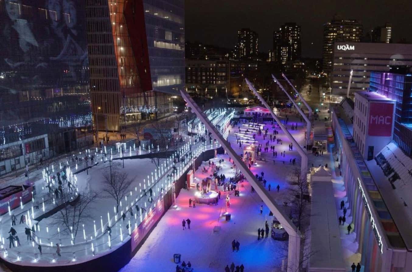 Un sentier de patin illuminé et magique à Montréal