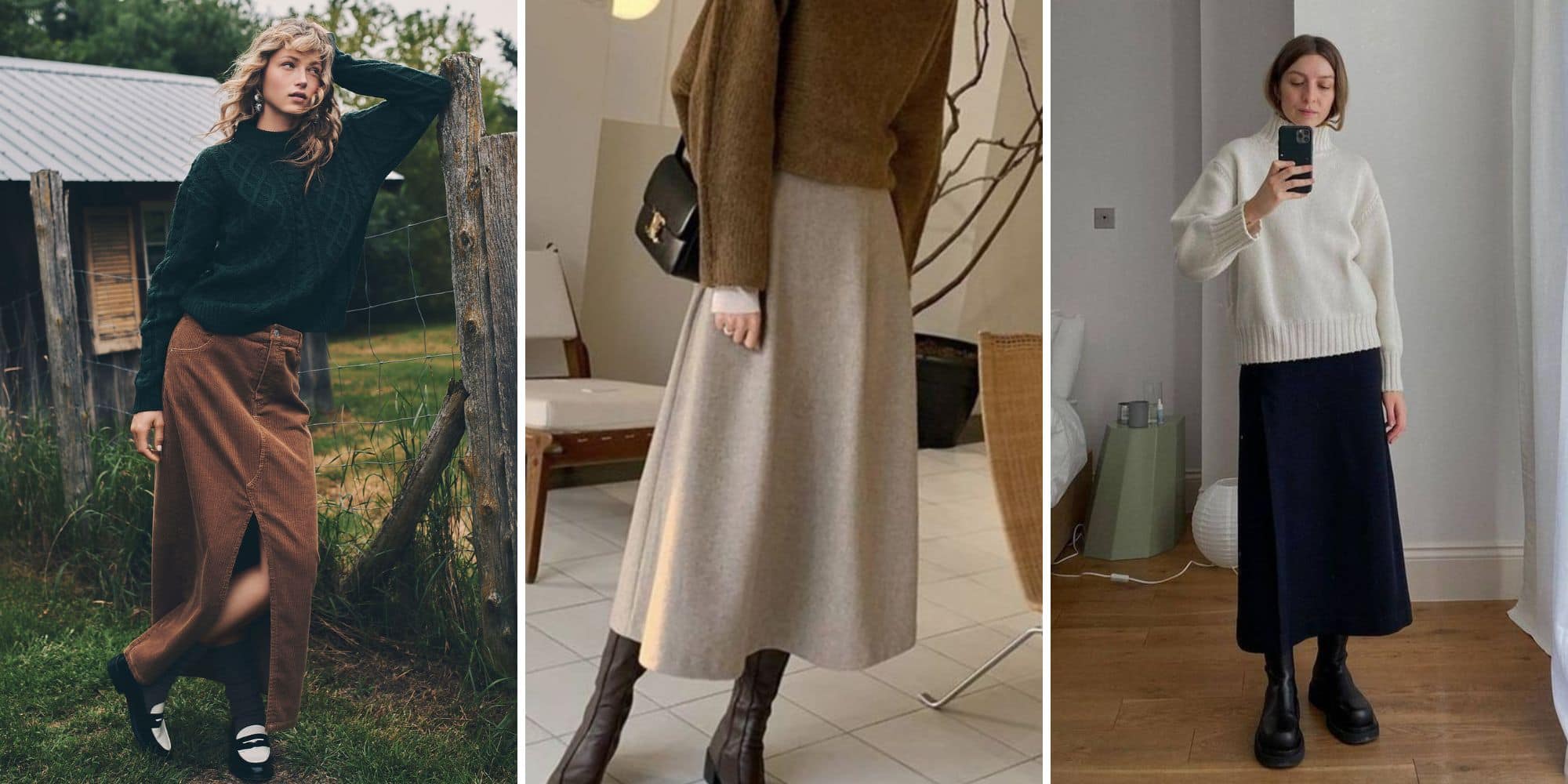 Jupe longue: 3 manière de la porter cet automne?