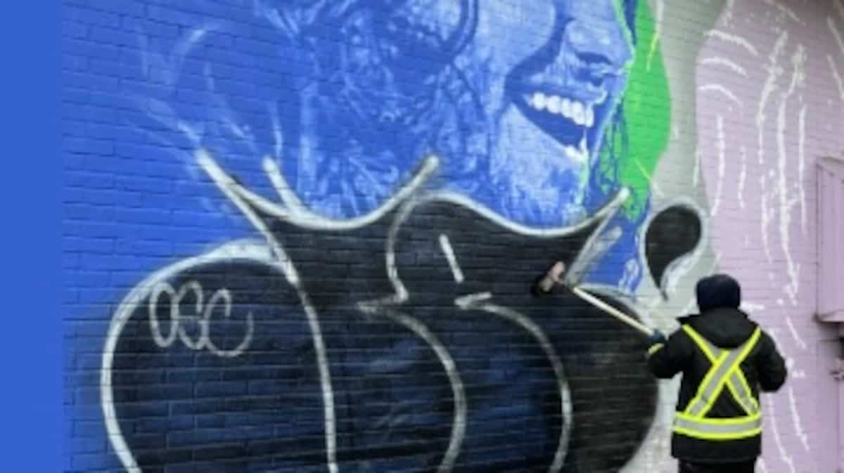 La murale de Karl Tremblay vandalisée à Repentigny