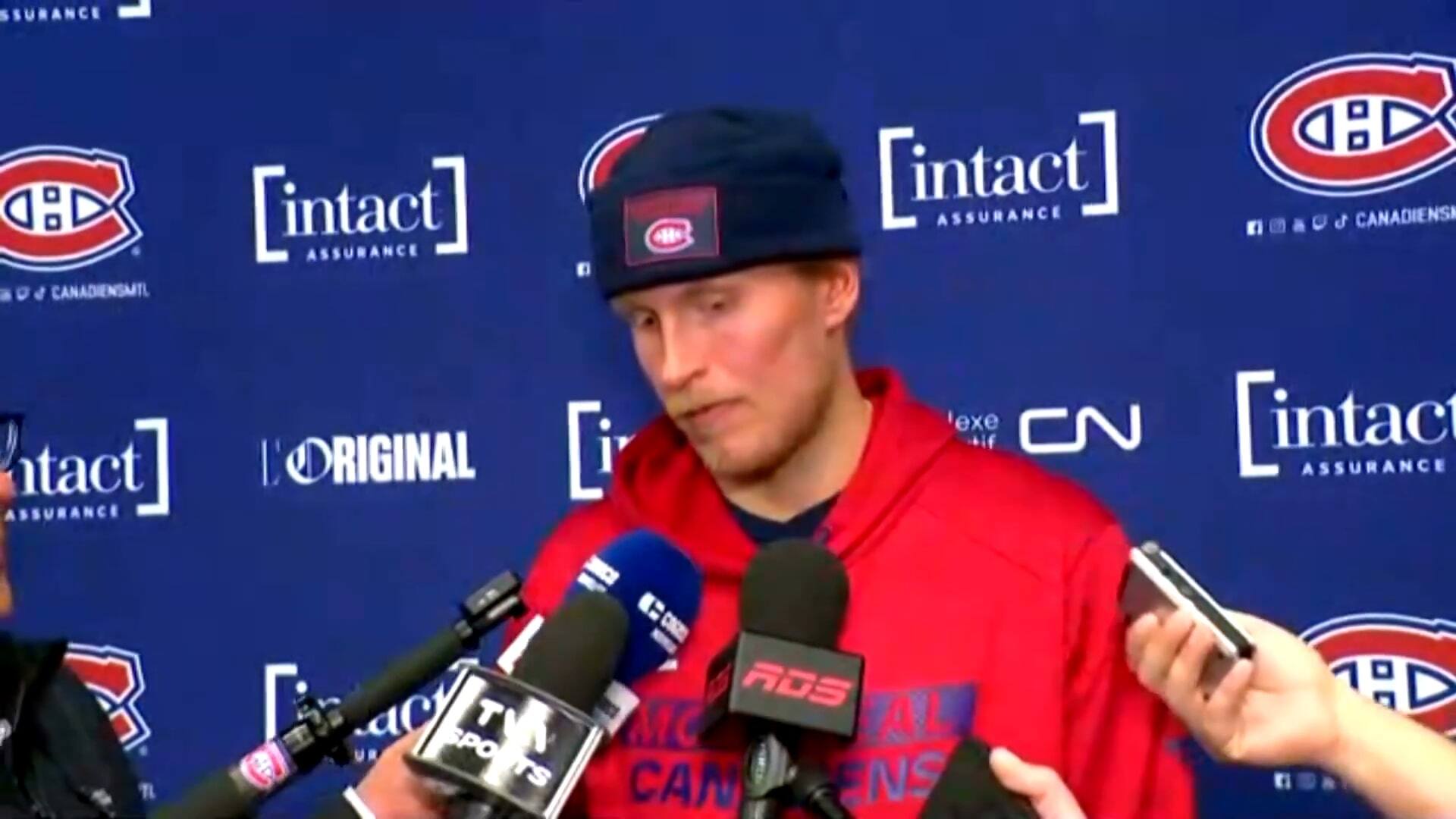 &laquo;Je suis assez dur avec moi-m&ecirc;me&raquo;: un moment de frustration pour Patrik Laine &agrave; l'entra&icirc;nement du CH