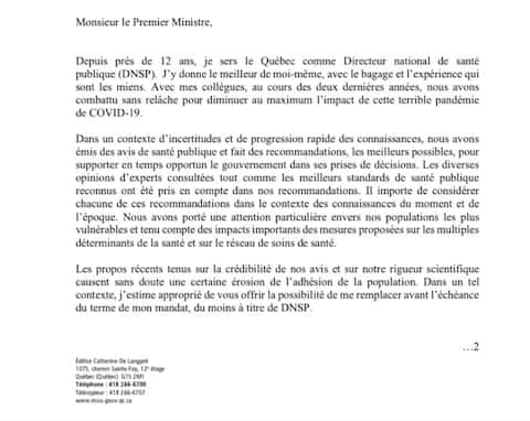 Dr. Horacio Arruda resigned