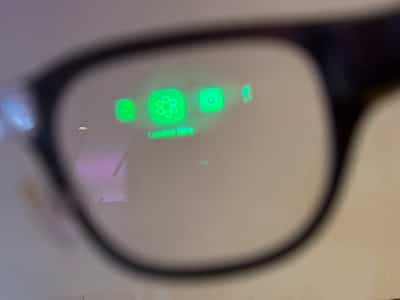 La interfaz del prototipo de gafas inteligentes de Lenovo.