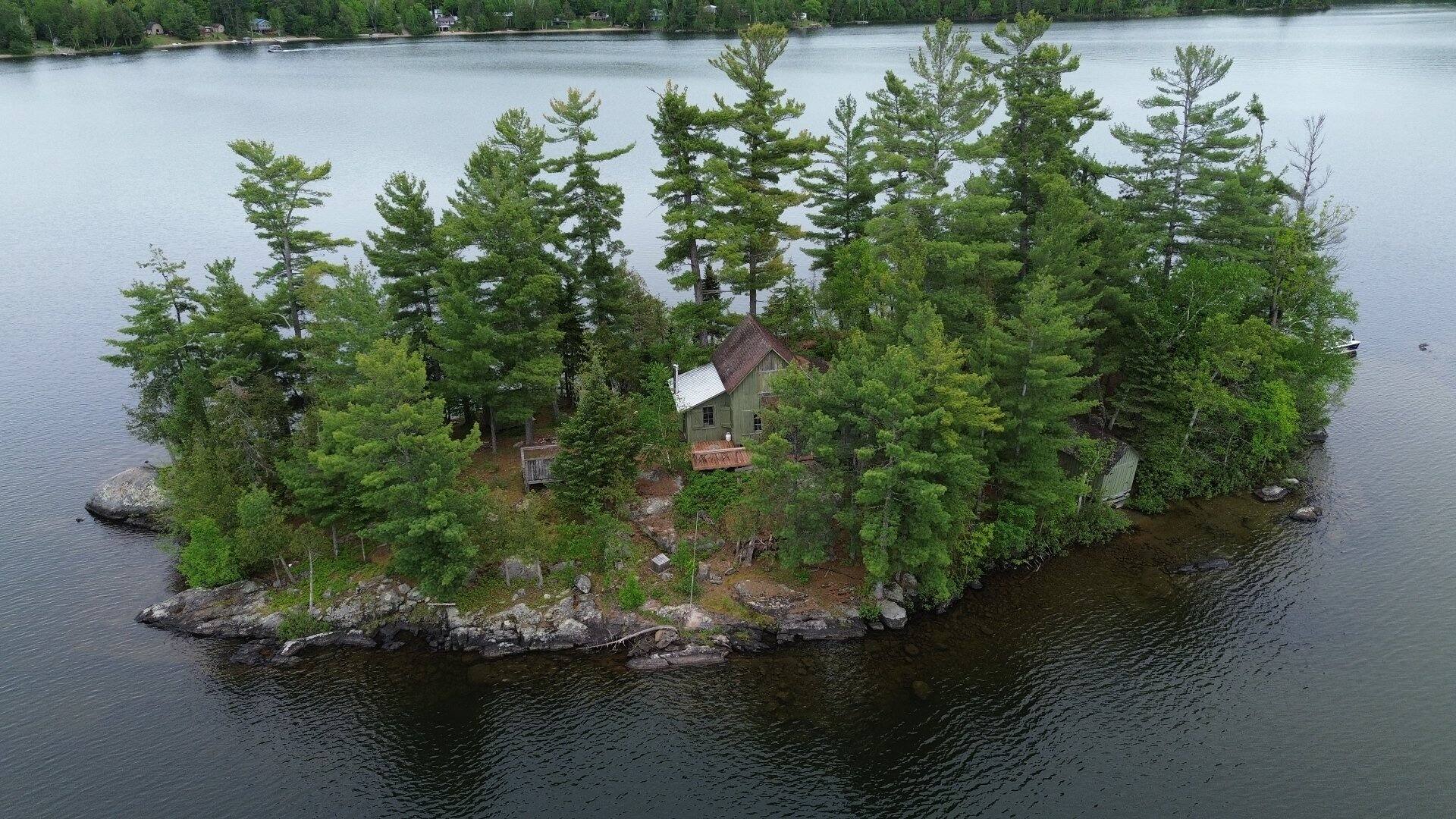 Une île privée avec chalet à vendre pour 499 000$
