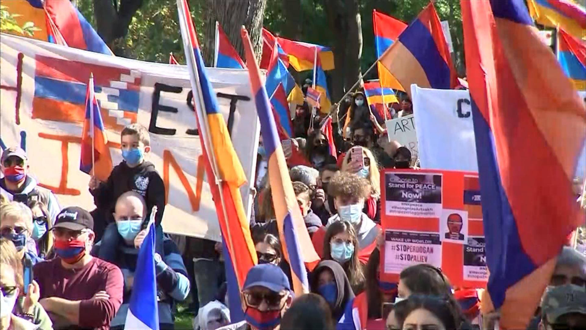 Haut Karabakh La Communaute Armenienne Manifeste A Montreal Tva Nouvelles