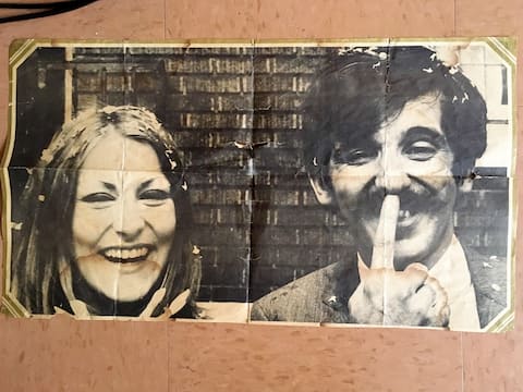 Wedding photo of Louise Lanctôt and Jacques Cossette-Trudel, August 23, 1969, in Montreal.