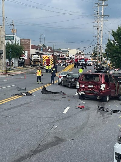 A bus collides with a building in Maryland, causing more than twenty injuries (July 8, 2026)