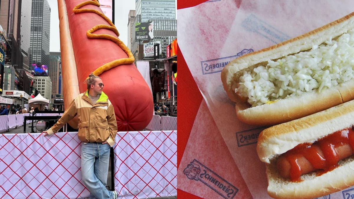 Math Duff distribue des hot-dogs gratuits pour la journée québécoise du «steamé»