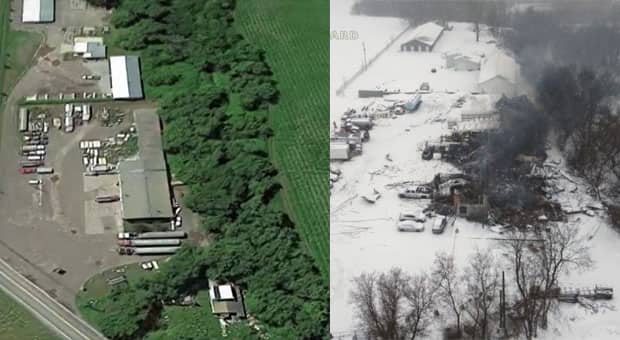 EN IMAGES L'avant et l'après de l'explosion à SaintRochdel'Achigan