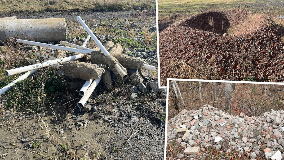 La poubelle du Québec: briques, bouts de tuyaux, béton et plastique en pleine nature