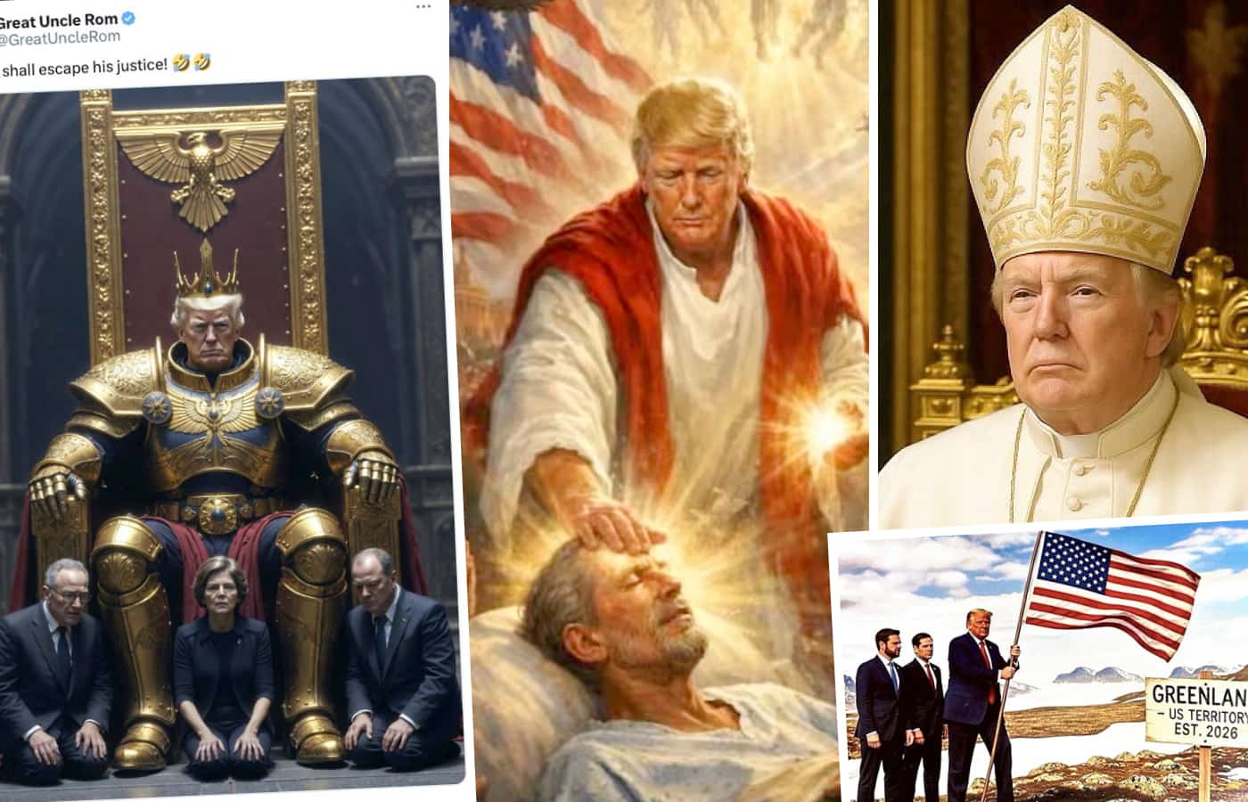 La publication controversée de Donald Trump cette semaine où il se présente comme Jésus est la dernière d’une longue série d’un usage douteux de l’IA.