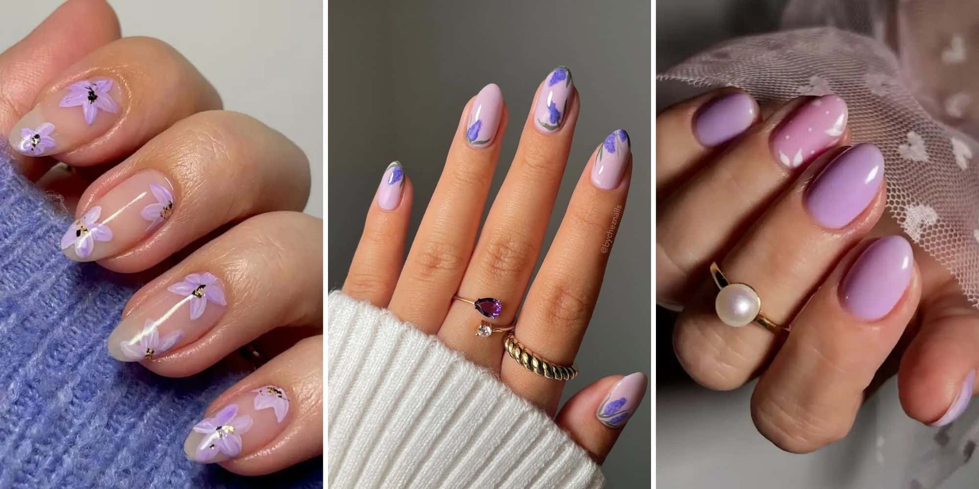 Ongles lavande: la manucure à essayer ce printemps