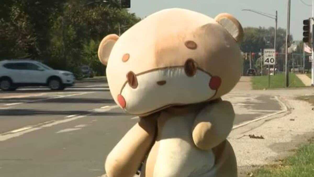 Il traverse les États-Unis déguisé en ours pour la bonne cause