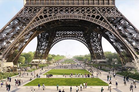 Paris abandons controversial structures at the foot of the Eiffel Tower