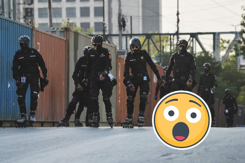 Image principale de l'article Des policiers en patins à roulettes font sensation