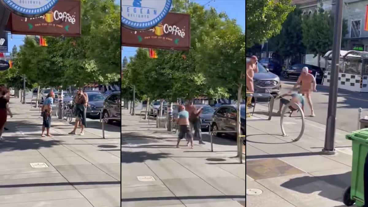 EN VIDÉO | Un touriste attaqué par un «pirate» avec un chalumeau est sauvé par deux nudistes