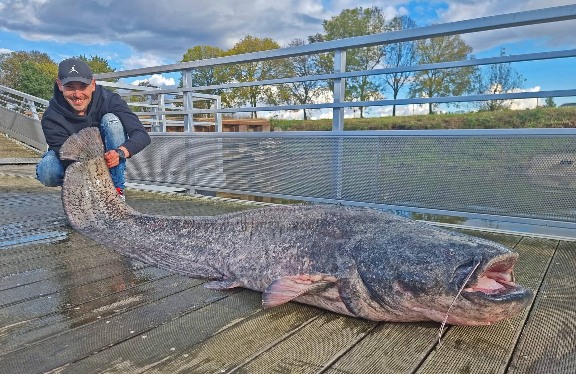 Il p&ecirc;che un poisson de 2,43 m&egrave;tres en attendant sa pizza