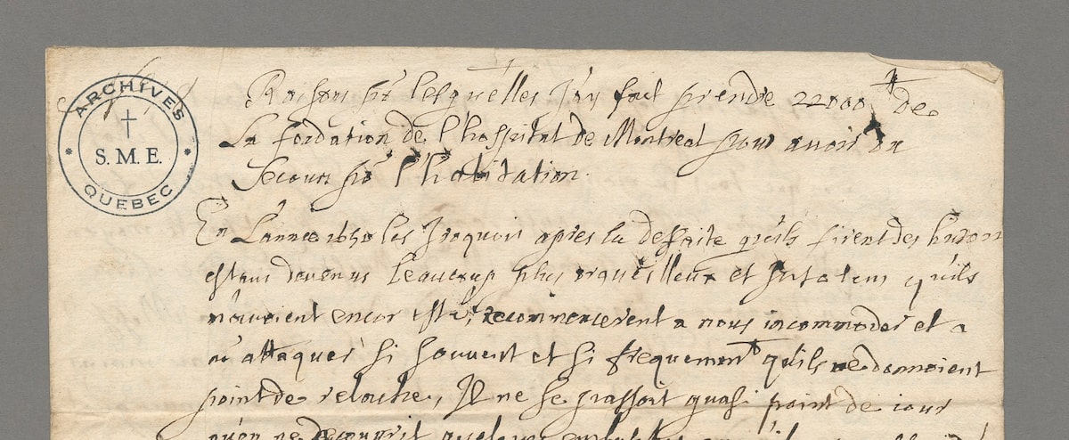 La découverte de nouvelles archives révèle que Jeanne Mance a donné l'équivalent d'un million de dollars pour sauver Montréal en 1653