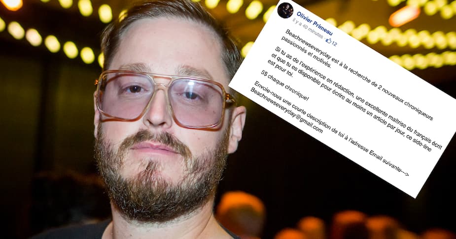 Image principale de l'article Il offre 5$ par article à ses chroniqueurs
