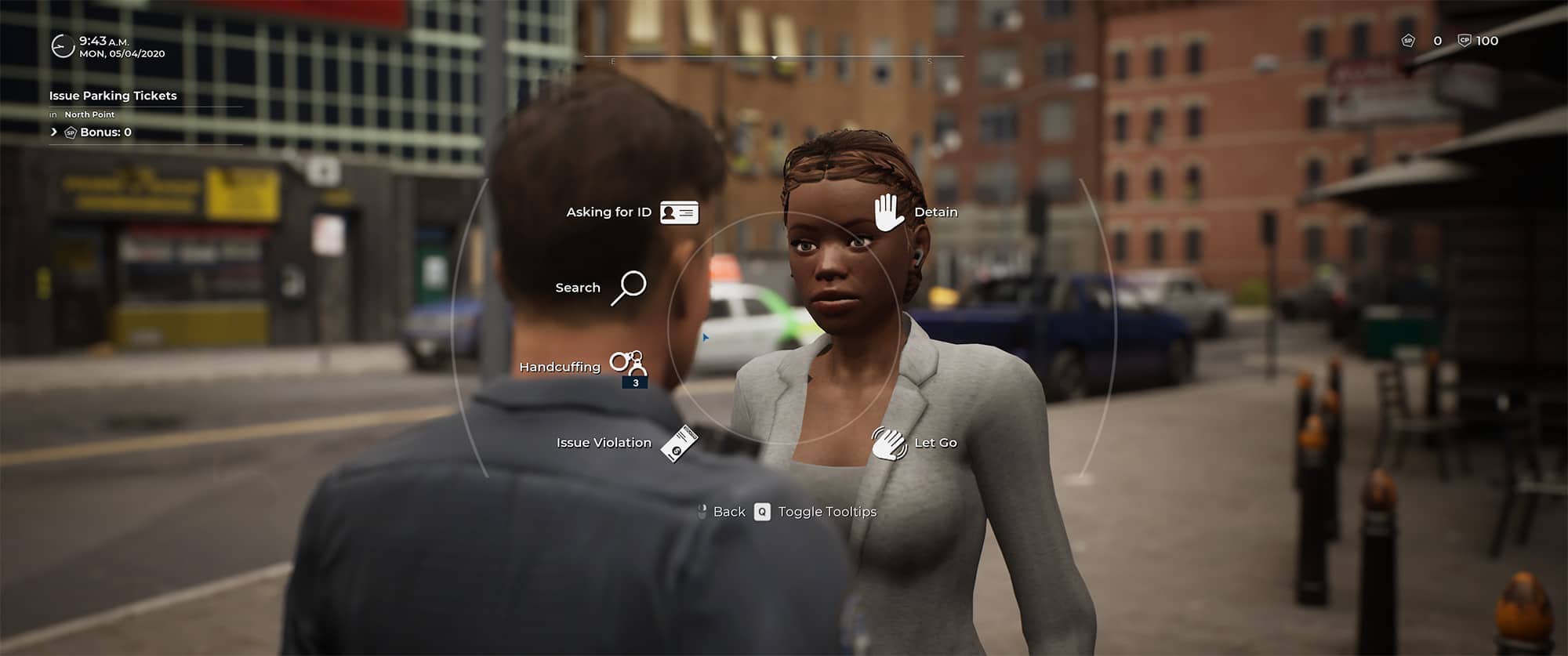 On peut arrêter n’importe qui dans Police Simulator: Patrol Officers.