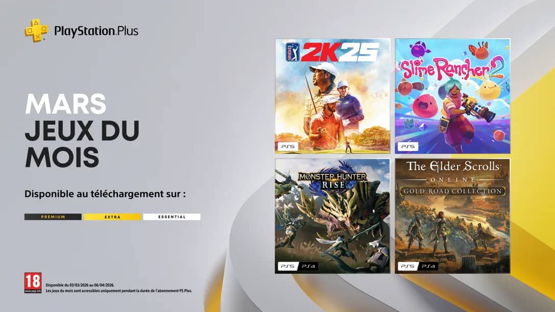 Image principale de l'article Les jeux gratuits PlayStation Plus de mars