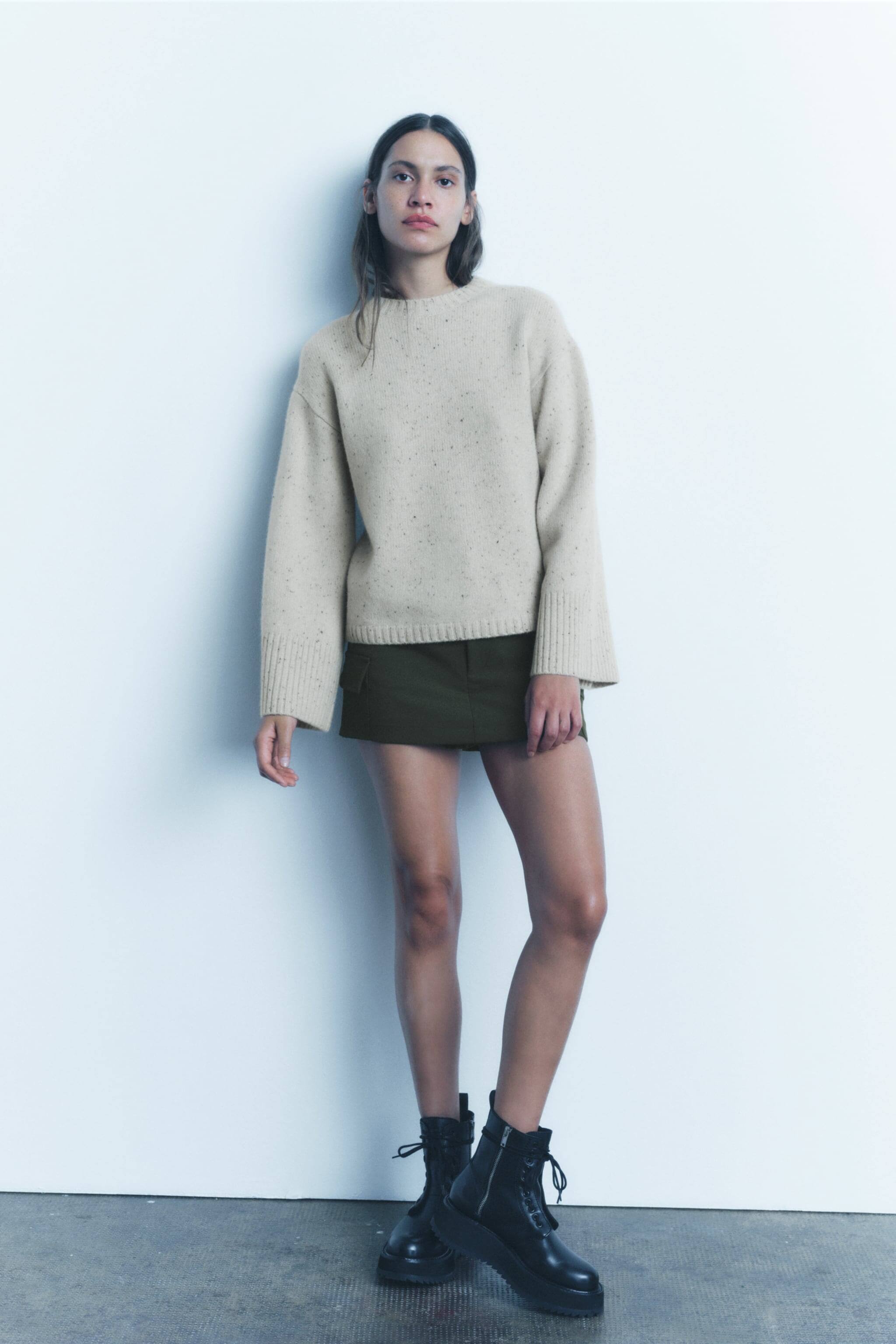 Pull Zara En Fil Italien Beige - Neuf Avec étiquettes Pour Femme