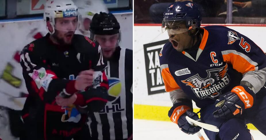 Image principale de l'article Un joueur de hockey pose un geste très raciste
