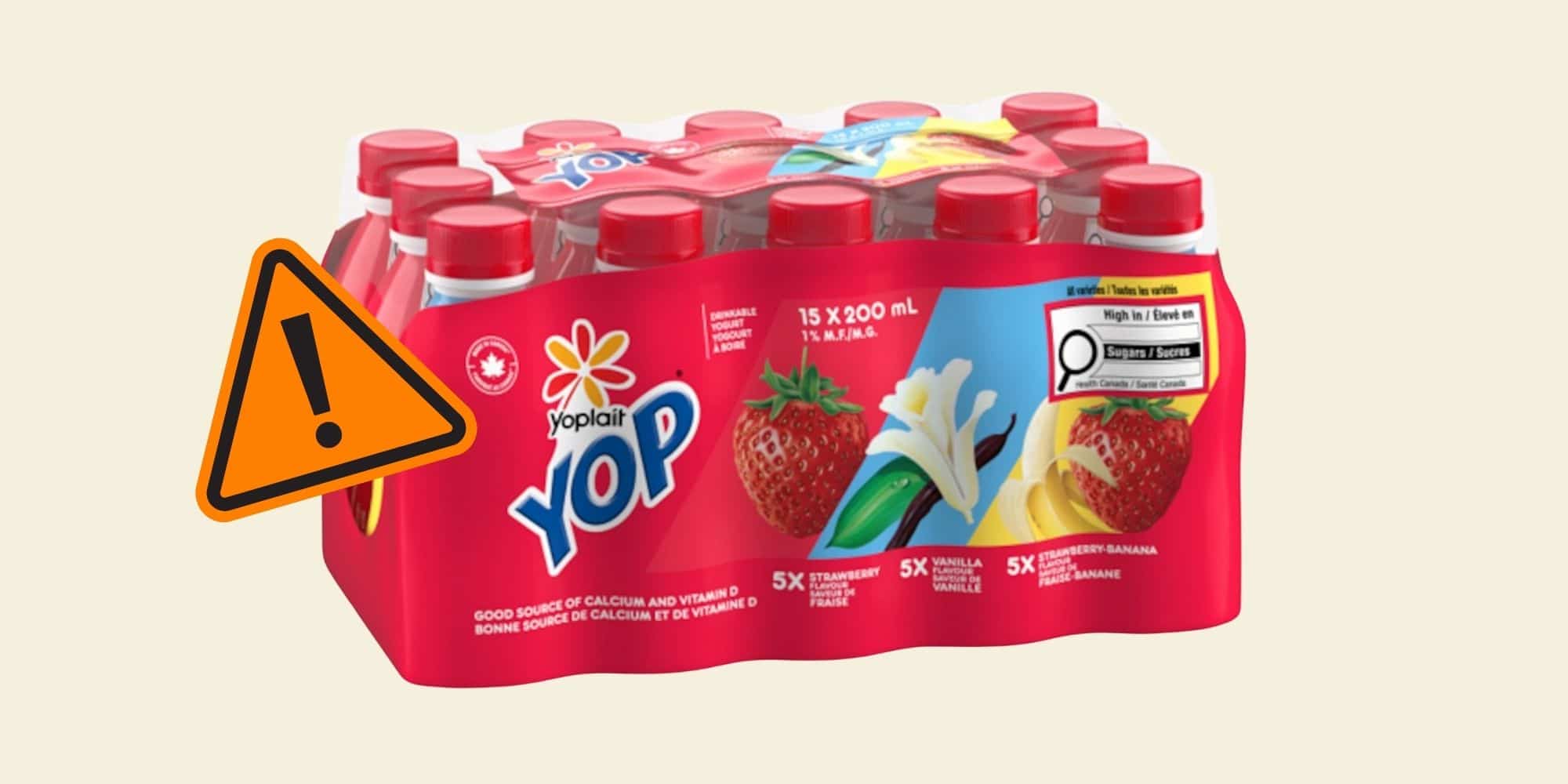 Les yogourts à boire YOP rappelé partout au pays