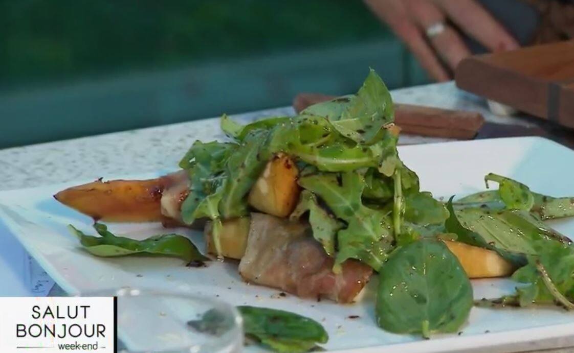 Cantaloup grillé à la crème de balsamique 