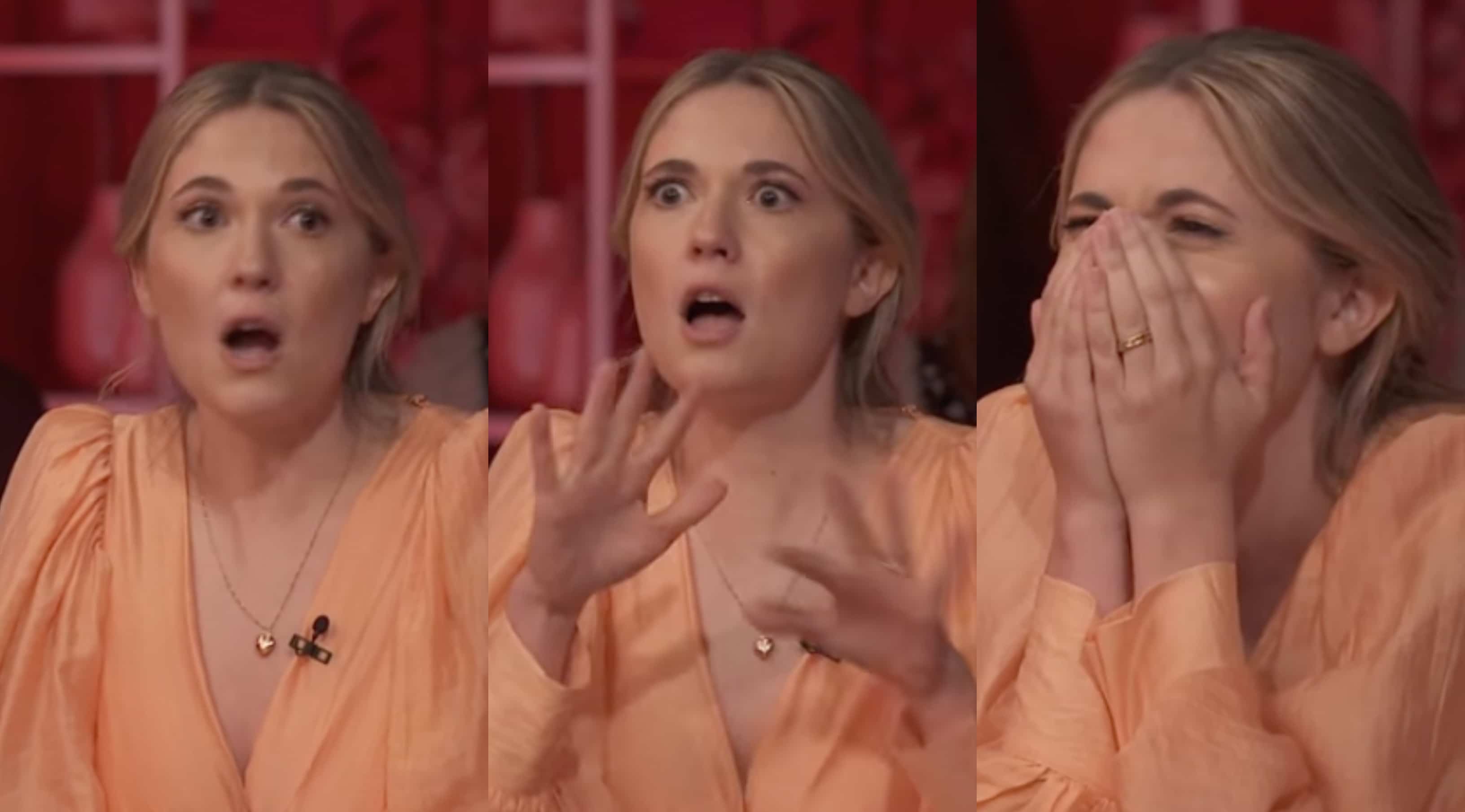 Elle se met les pieds dans les plats à la télé