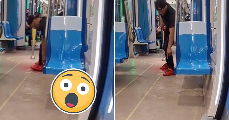 Image principale de l'article Un gars peint ses souliers en rouge dans le métro
