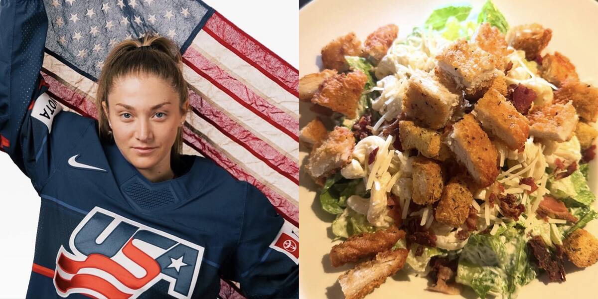De l'or olympique aux notes de salade C&eacute;sar: la gardienne de l'&eacute;quipe am&eacute;ricaine de hockey f&eacute;minin devient virale