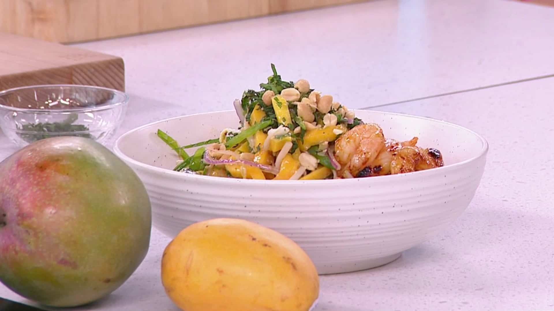 SALADE THAÏ DE MANGUE ET CREVETTES