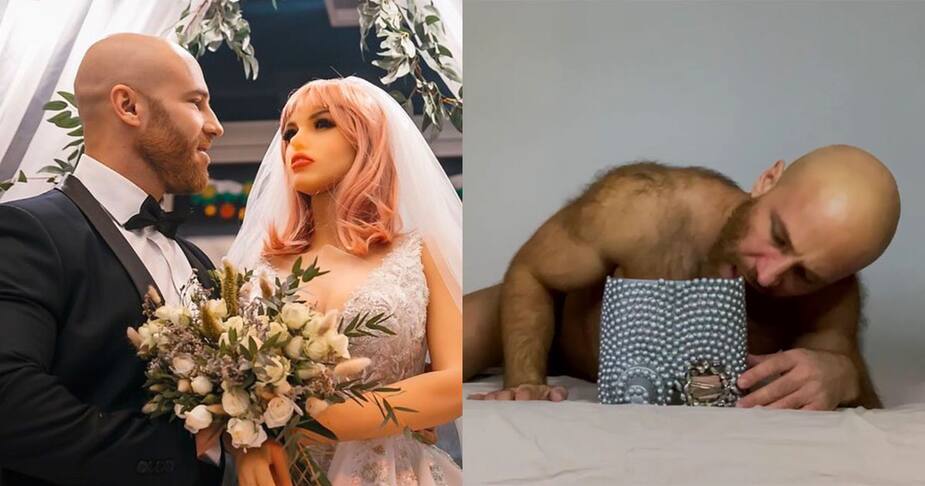 Image principale de l'article Le culturiste qui a marié sa poupée la trompe