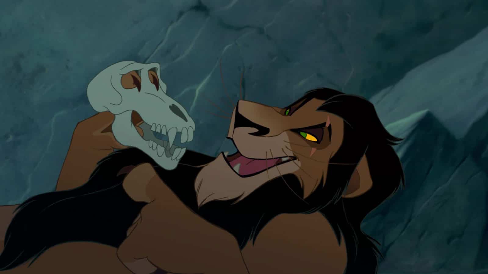 Le Roi Lion Qui Rit Avec Une Hyène