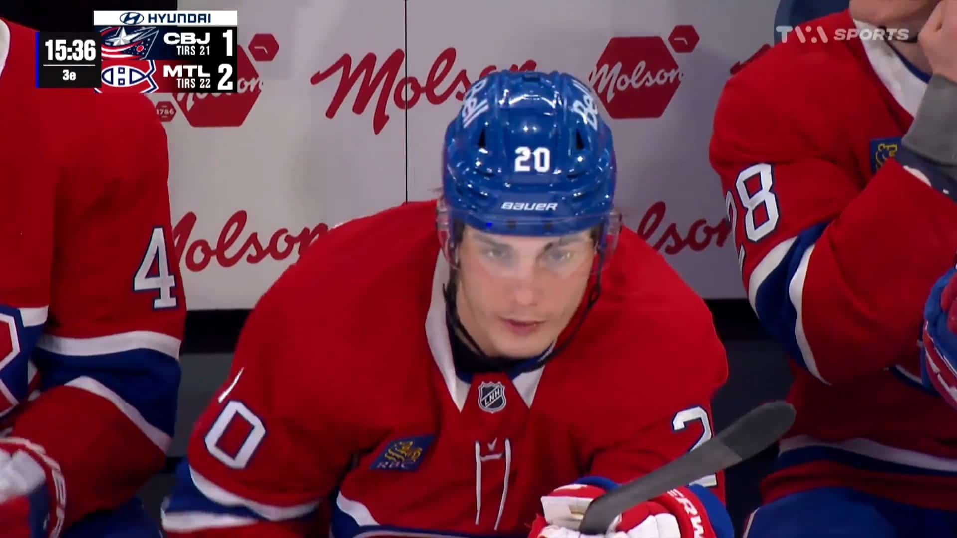 Slafkovsky &eacute;tait f&acirc;ch&eacute;, mais pas contre St-Louis