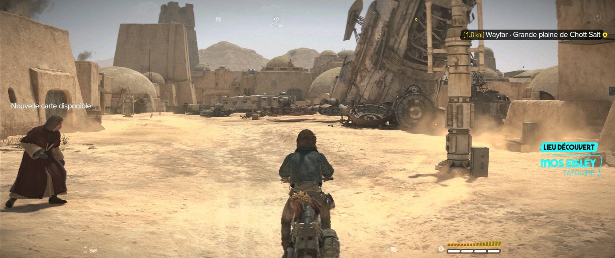 Un speeder remplace des automobiles de Far Cry et les chevaux de Red Dead Redemption.