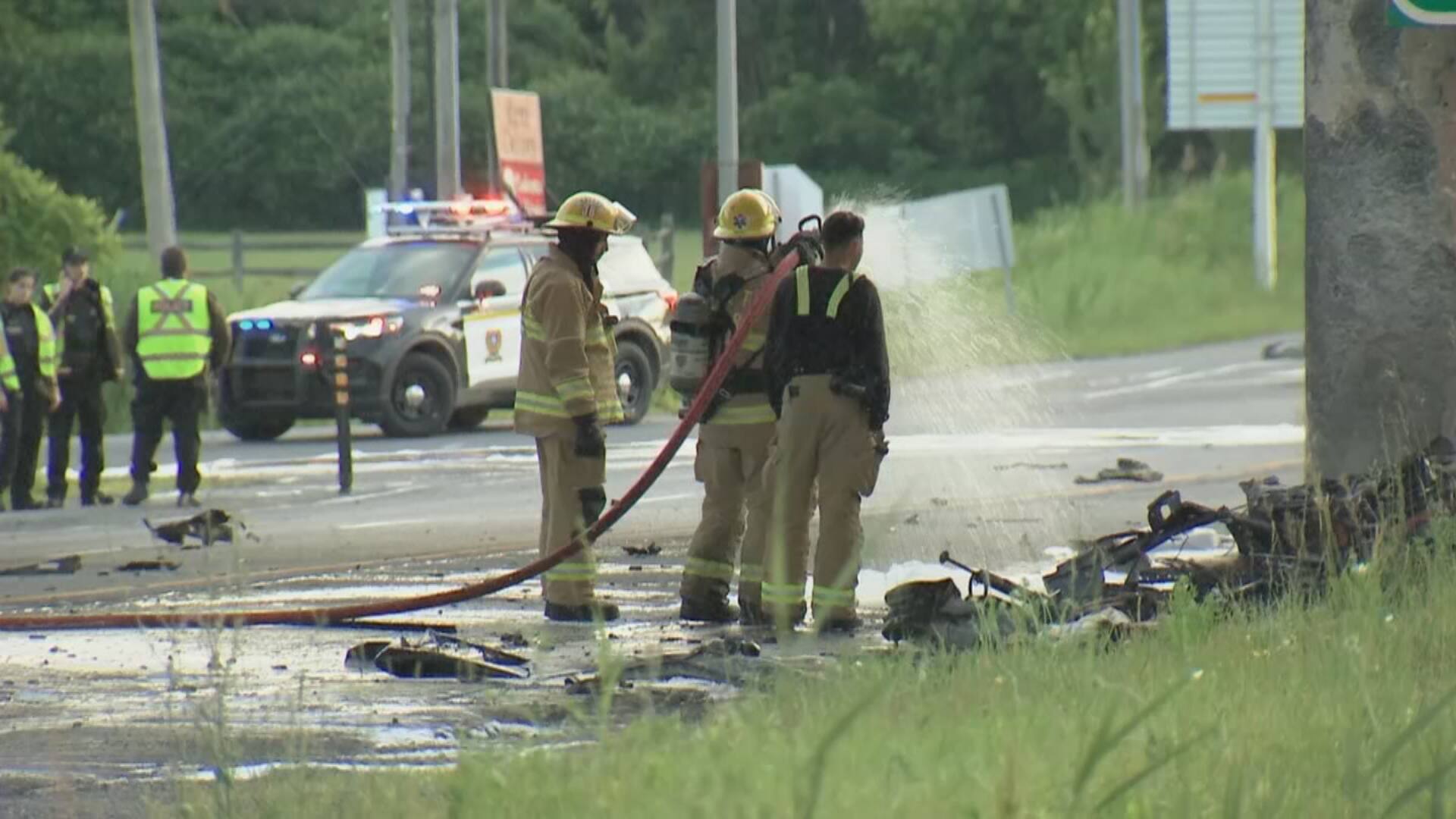 Un v&eacute;hicule percute un viaduc et prend feu &agrave; Saint-Lazare