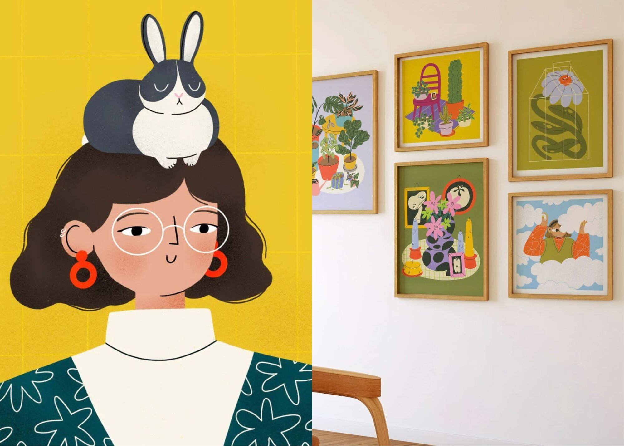 10 illustrations colorées par une artiste de MTL