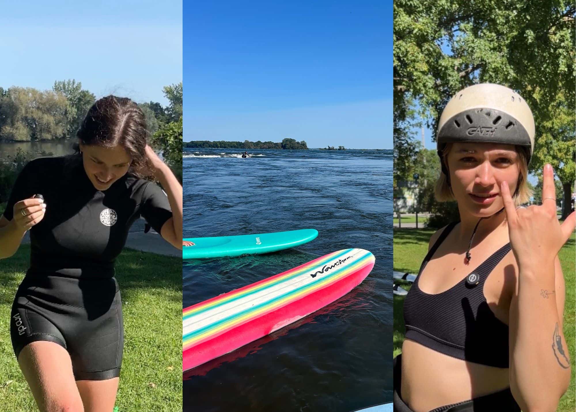 Le surf de rivière à la vague à Guy (!!!)